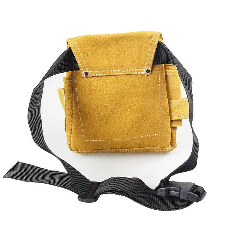 Tool Bag Thickened Leather Multi-functional Electrical Woodworking Repair Bag Hardware Tool Waist Bag