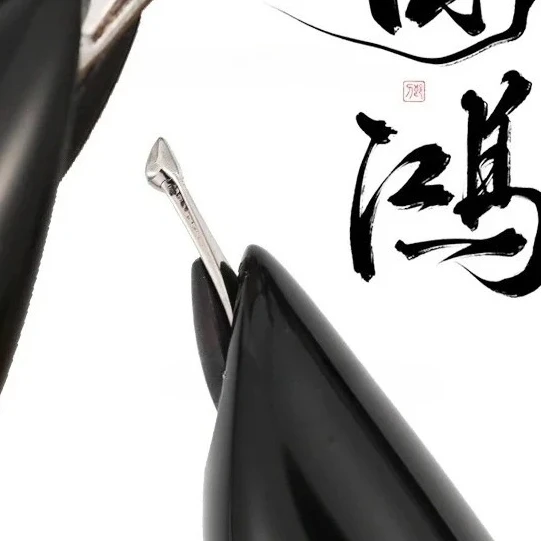 

Wood Extremely Thick Hand-made Grinding Polished Fountain Pen 2.5MM Hooded Nib Double-layer Long Knife Business Writing Pen