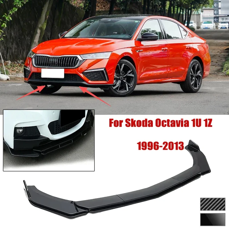 5pcs Front Bumper Shovel For Skoda Octavia 1U 1Z 1996-2013 Spoiler Front Bumper Deflector Anti Scratch Protection Device