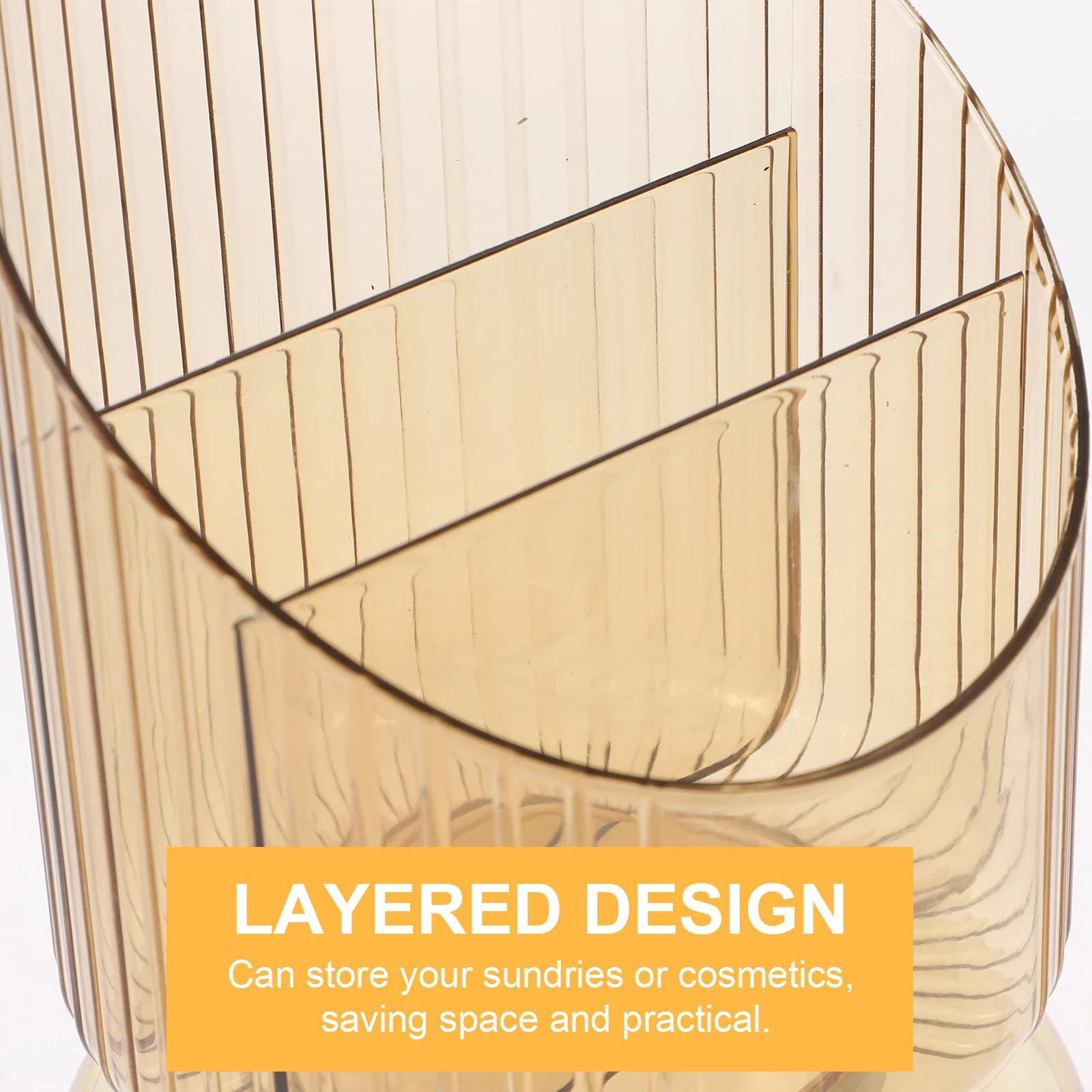 

Pet Makeup Organizer 3-Grids Storage Box Multifunctional Pen Cup Desk Decor Gift Pen Cups for Desk Makeup Organizer