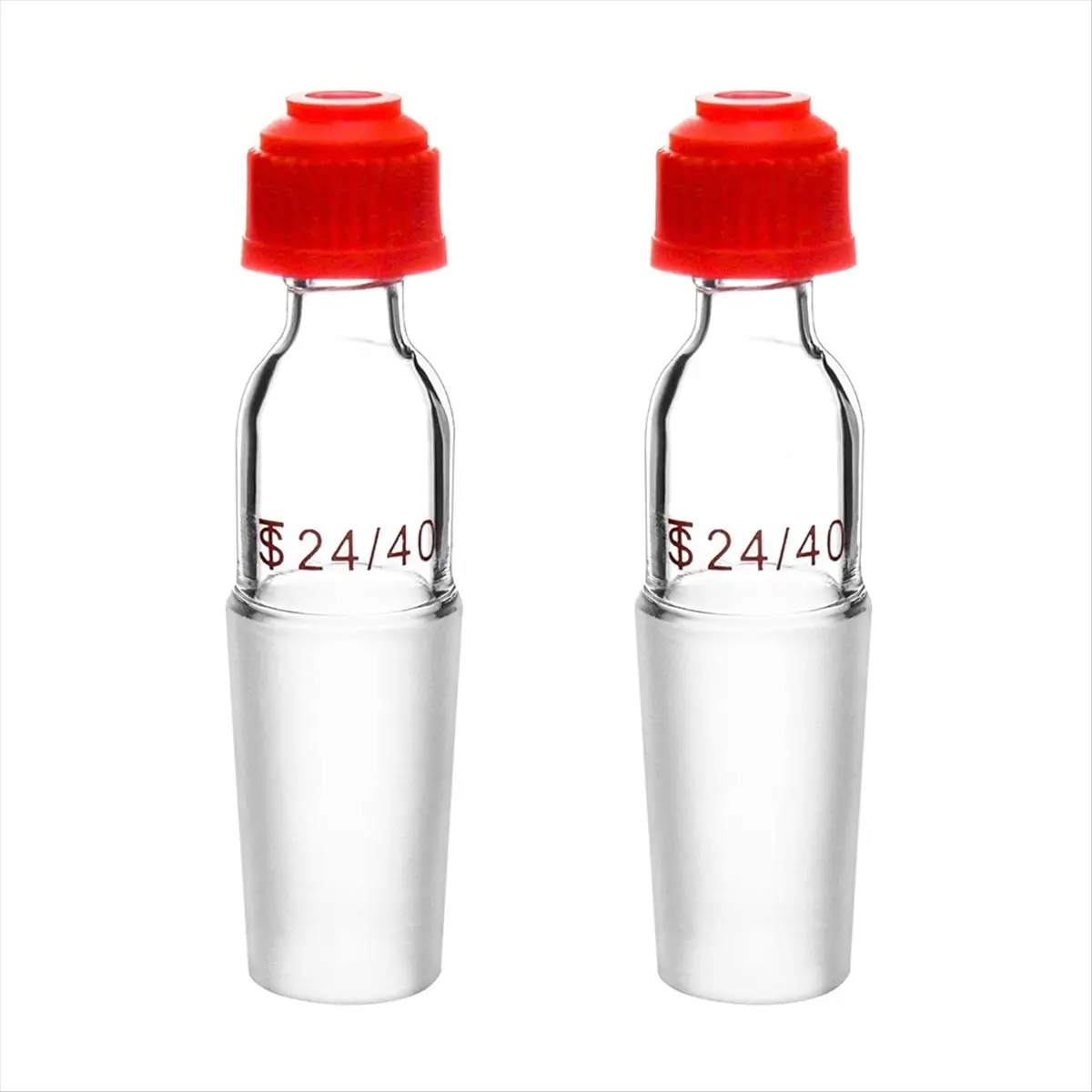 Budget-Friendly Thermometer Inlet Adapter with 24/40 Inner Joint,2pcs Glass Thermometer Adapter for Distillation Apparatus Chemi
