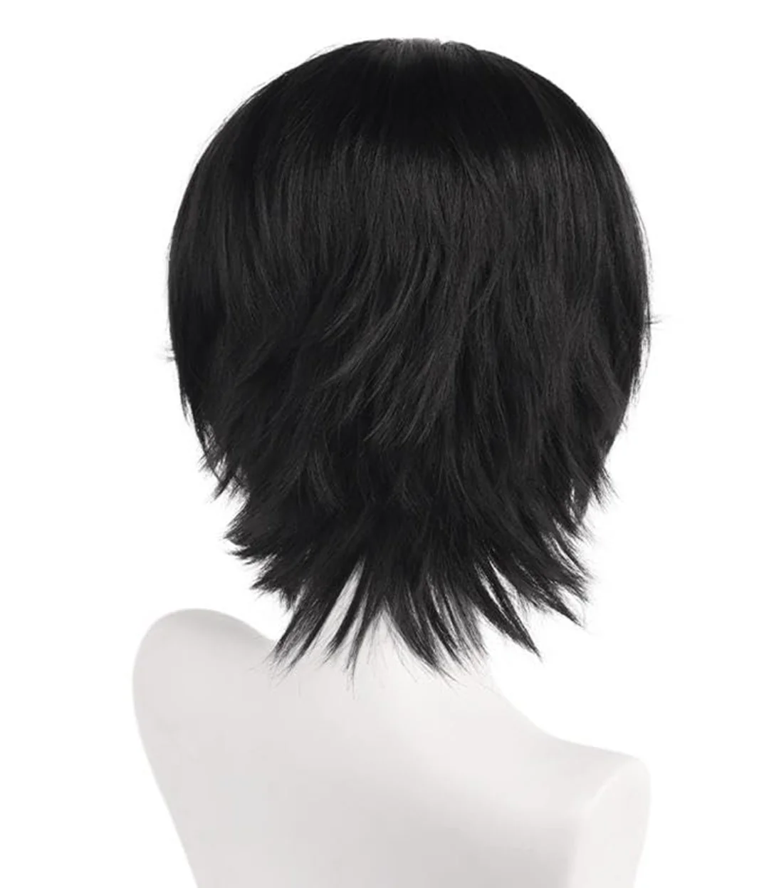 باروكة قشر الفندق التنكرية، شعر مستعار أنيمي الهالوين، حفلة لعب الأدوار، شعر أسود قصير