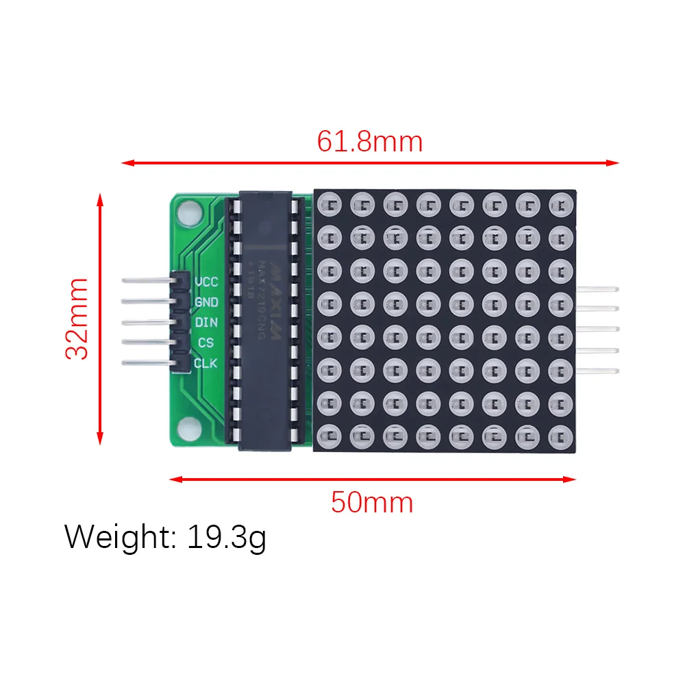 MAX7219 8*8 dot matrix module microcontroller module display module MCU LED Display Control Module For Arduino 5V