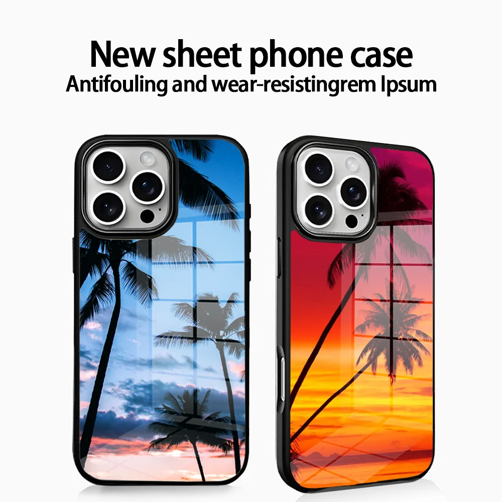 

Palm Tree Beach Summer Phone Case For IPhone16 15 14 13 12 11 Pro Xs Max Mini XR X 7 8 Plus Luxury Mirror Hard Funda
