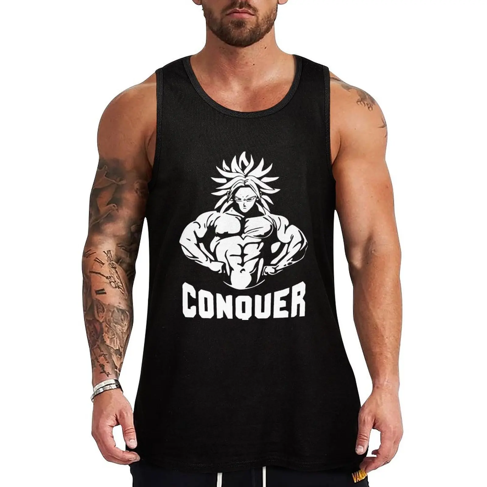 Débardeur Conquer uni, simple et décontracté pour tous les jours