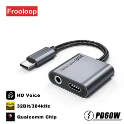 USB 유형 C 3.5 MM 잭 Aux 어댑터 60W PD USB-C 3 5 헤드폰 변환기 디지털 디코딩 오디오 OTG HiFi 케이블 삼성