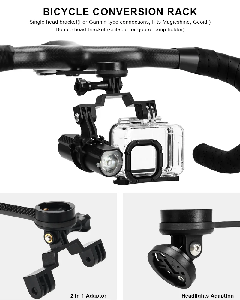 Fietscomputerhouder Koolstofvezel Beugel Racefiets Stopwatch Snelheidsmeter Mount Voor Garmin Bryton Gopro Adapter Light Stand