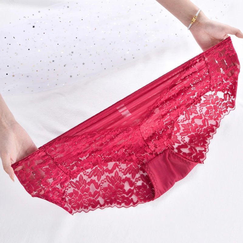 شورت نسائي دانتيل عالي الخصر، ملابس داخلية مثيرة للغاية قابلة للتنفس، ملابس نسائية عصرية بلون سادة، 3 قطع #3