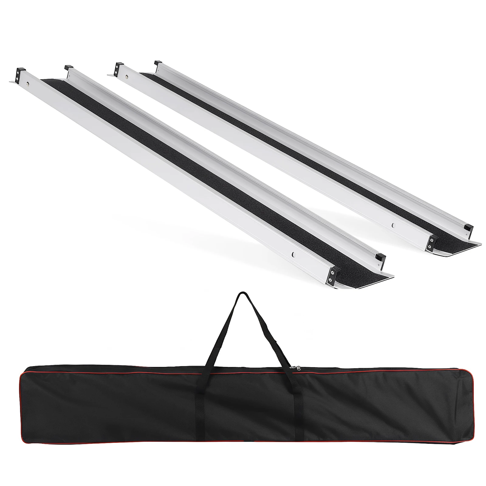 

8 Feet Retractable Portable Wheelchair Ramp 661LBS Capacity Non-Slip Aluminum Scooter Ramp for Home Entry/Steps/Stairs/Doorways