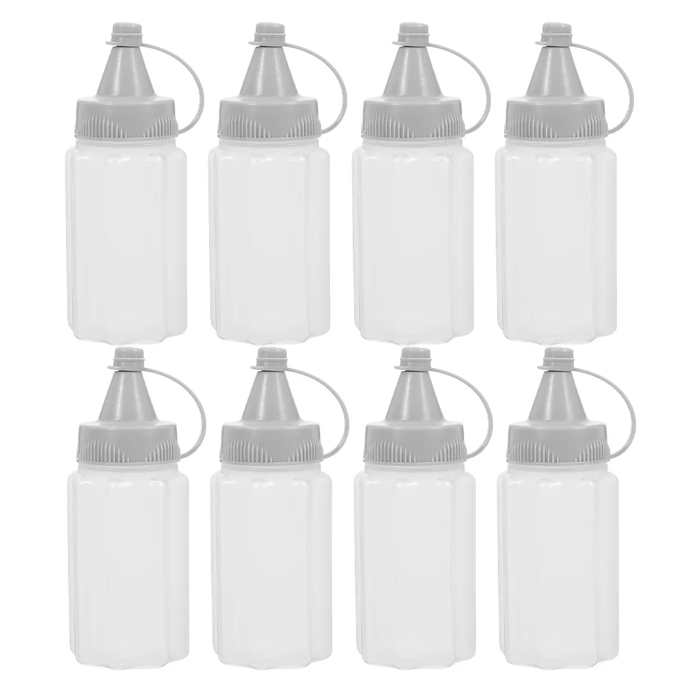 

8Pcs Kitchen Squeeze Bottles 30ml Reusable Food-Grade Plastic Condiment Dispenser for Oil Vinegar Salad Dressing Bbq Marinades