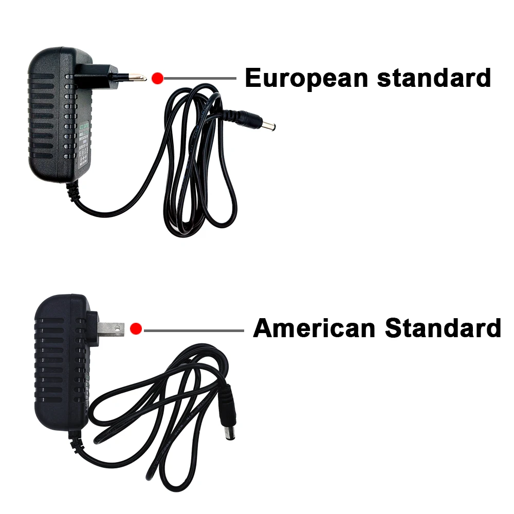 DC12V EU/US Power Adapter Input AC100-240V Output Universal Adapter Supply Charger Converter Plug for Camera DVR Printer  JIENUO