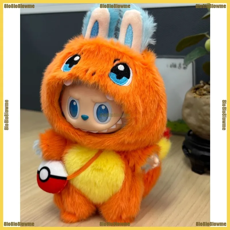 

Kawaii Slowpoke Pikachu кукла одежда для Labubu мультфильм Чармандер Psyduck наряд с сумкой мини плюшевая кукла аксессуары для одежды