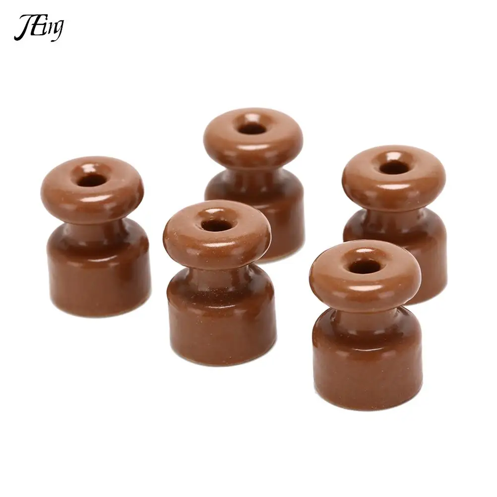 5 Pieces Porcelain Insulator For Wall Wiring Ceramic Insulators With Screw