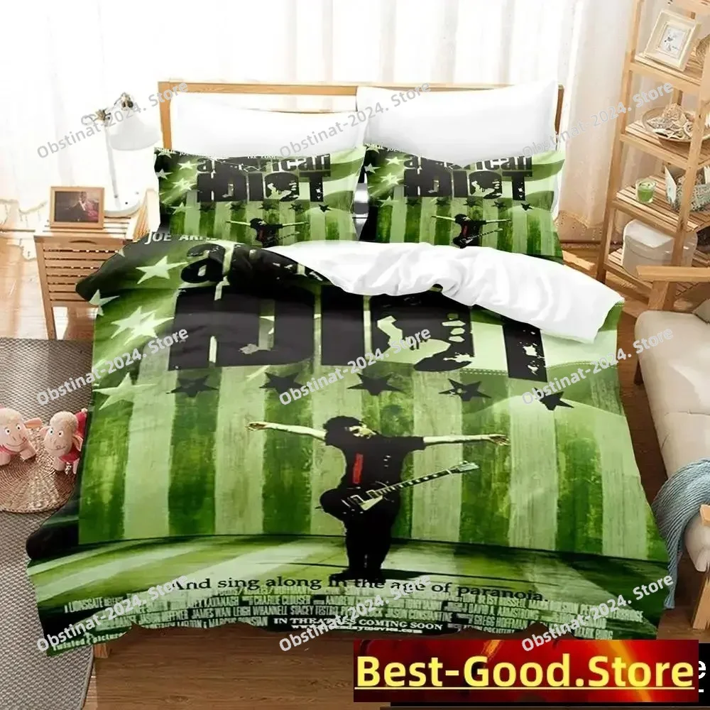 

3D Print Green Day AMERICAN IDIOT Bedding Set Boys Girls Twin Queen King Size Duvet Cover Pillowcase Bed boys Adult Bedroom