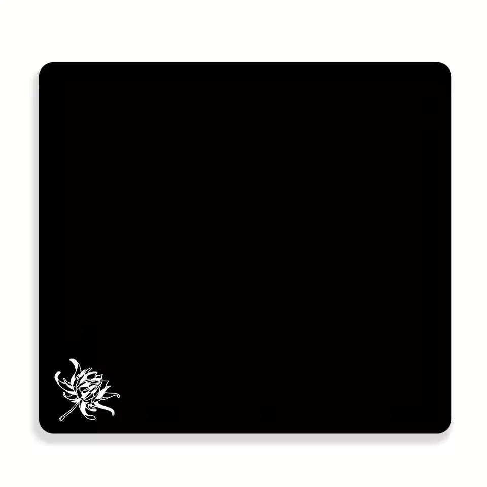 

Премиальный усовершенствованный однотонный коврик для мыши из фотоэлектрического стекла с цветочным узором, для киберспорта, игровой клавиатуры, офисного рабочего стола, декоративный элемент