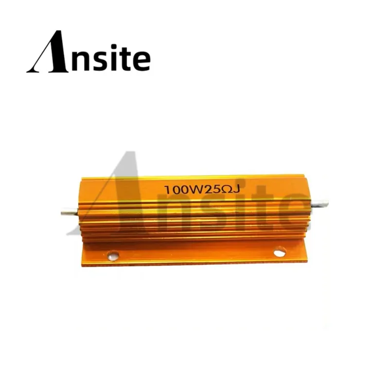 Gold aluminum shell high power resistor RX24-100W 0.1R/0.5R/1R/3R/5R/8R/10R/12R/50R/200R/1K/3K/10K/15K