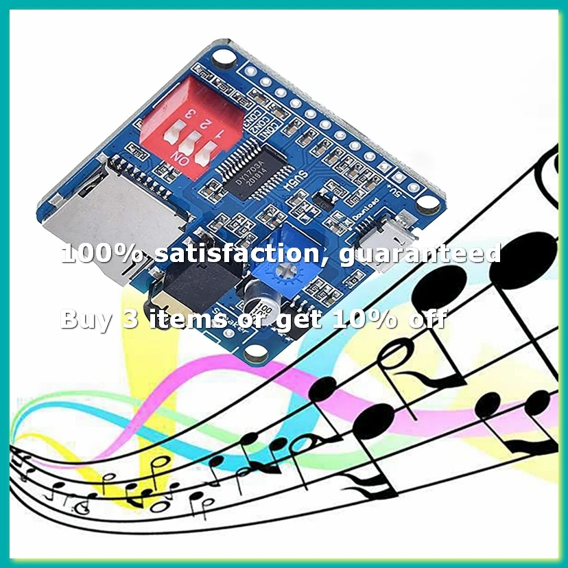 DY-SV5W Voice Playback Module for MP3 Music Player Voice Playback Amplifier 5W SD/TF Card Integrated UART I/O Trigger-DTA9