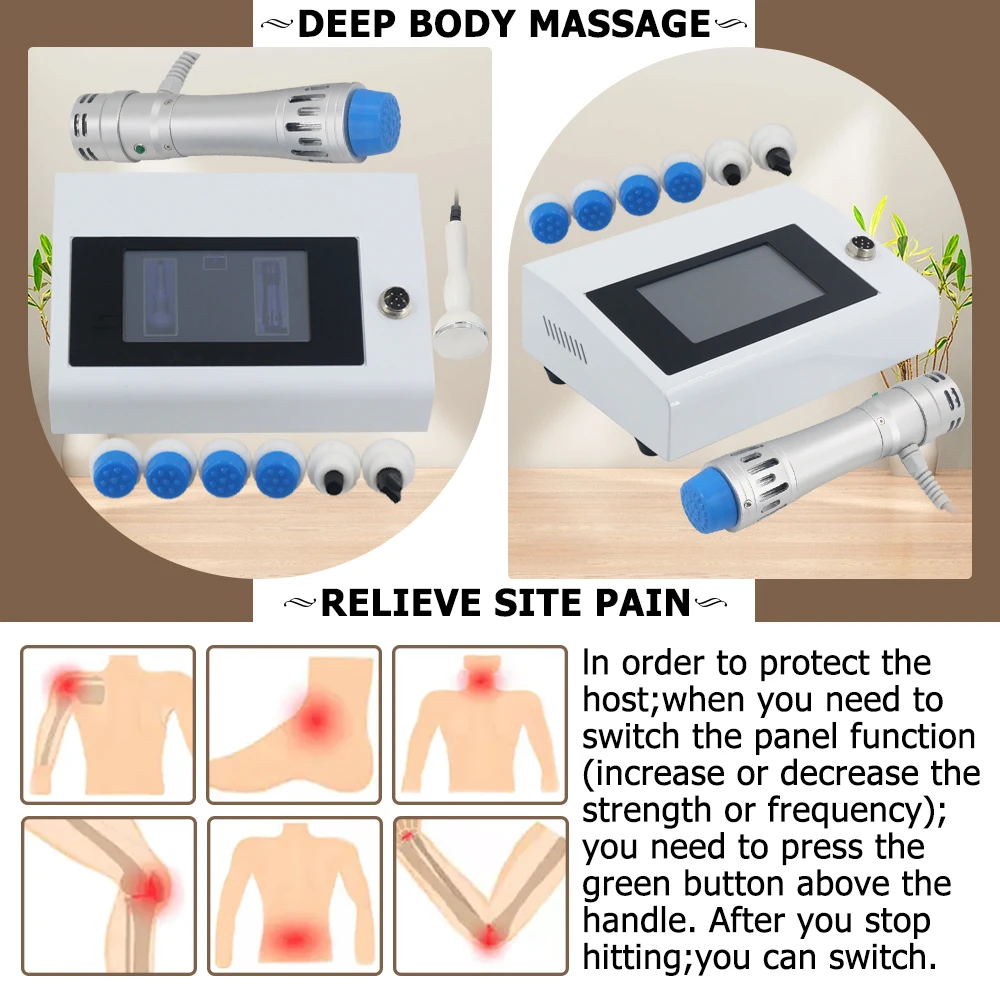 Shockwave Therapy Machine ED Treatment Ultrasound Equipment For Pain Relief Massage Body Relax 300MJ ShockWave Instrument