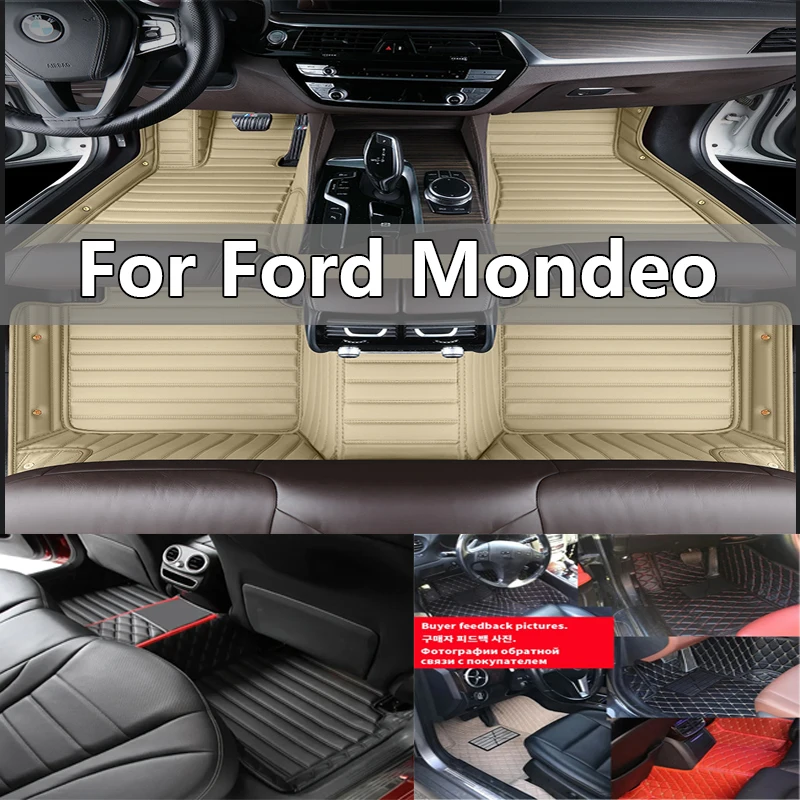 

Автомобильные коврики для Ford Mondeo Fusion Mk V 4 2017 ~ 2021 г., противовогрязевые накладки, водонепроницаемые напольные коврики, уменьшающие трение, автомобильные аксессуары