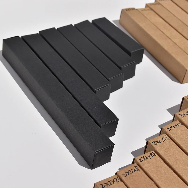 100pcs White Black Kraft Paper Tube Cardboard Boxes Essential Oil Bottle Packaging Box Blank Cosmetic Storage Box