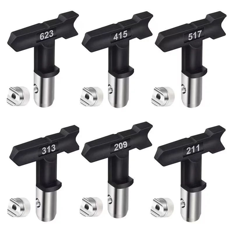 10 Nozzles and Nozzle Covers for High-pressure Airless Spray Guns, Replacement of Putty Nozzle Accessories for Nozzle Seats