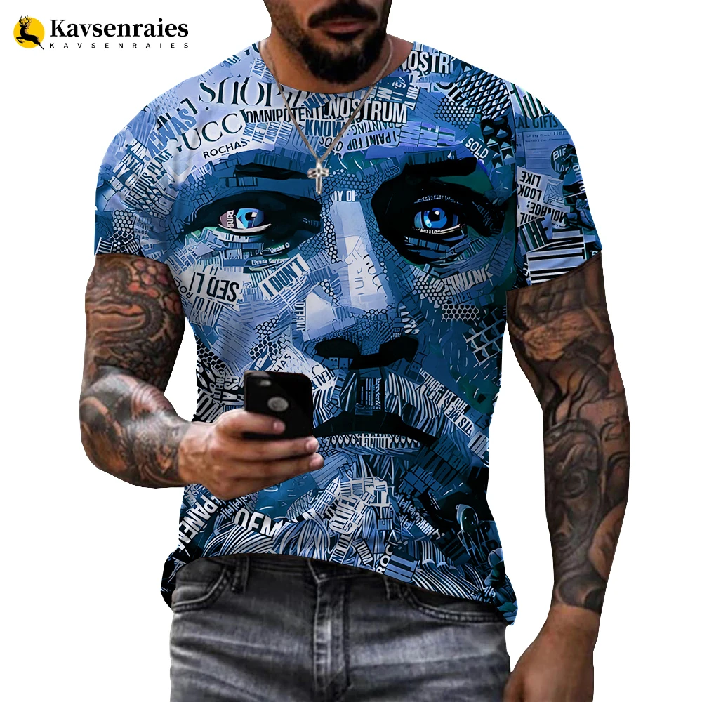 2023 Hot Sale Vintage Warrior Head 3D Printed T-shirt Hip Hop Harajuku Streetwear Overszied T Shirt Men Fashion Casual Tops Tees