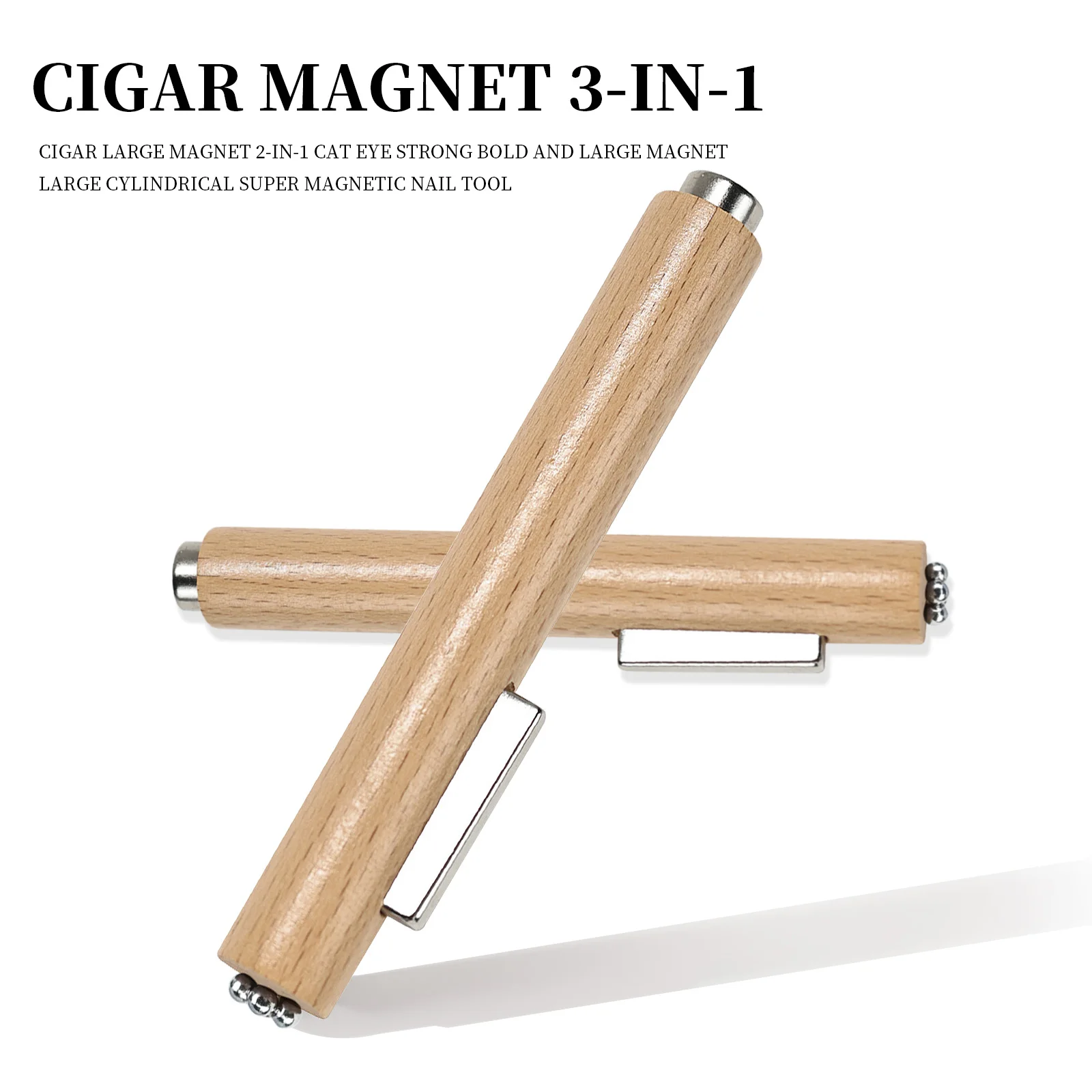 Wielofunkcyjny magnes Cat Eye 3 w 1 do zdobienia paznokci Mocny sztyft magnetyczny Duże cylindryczne magnetyczne narzędzie do paznokci — zdjęcie 5