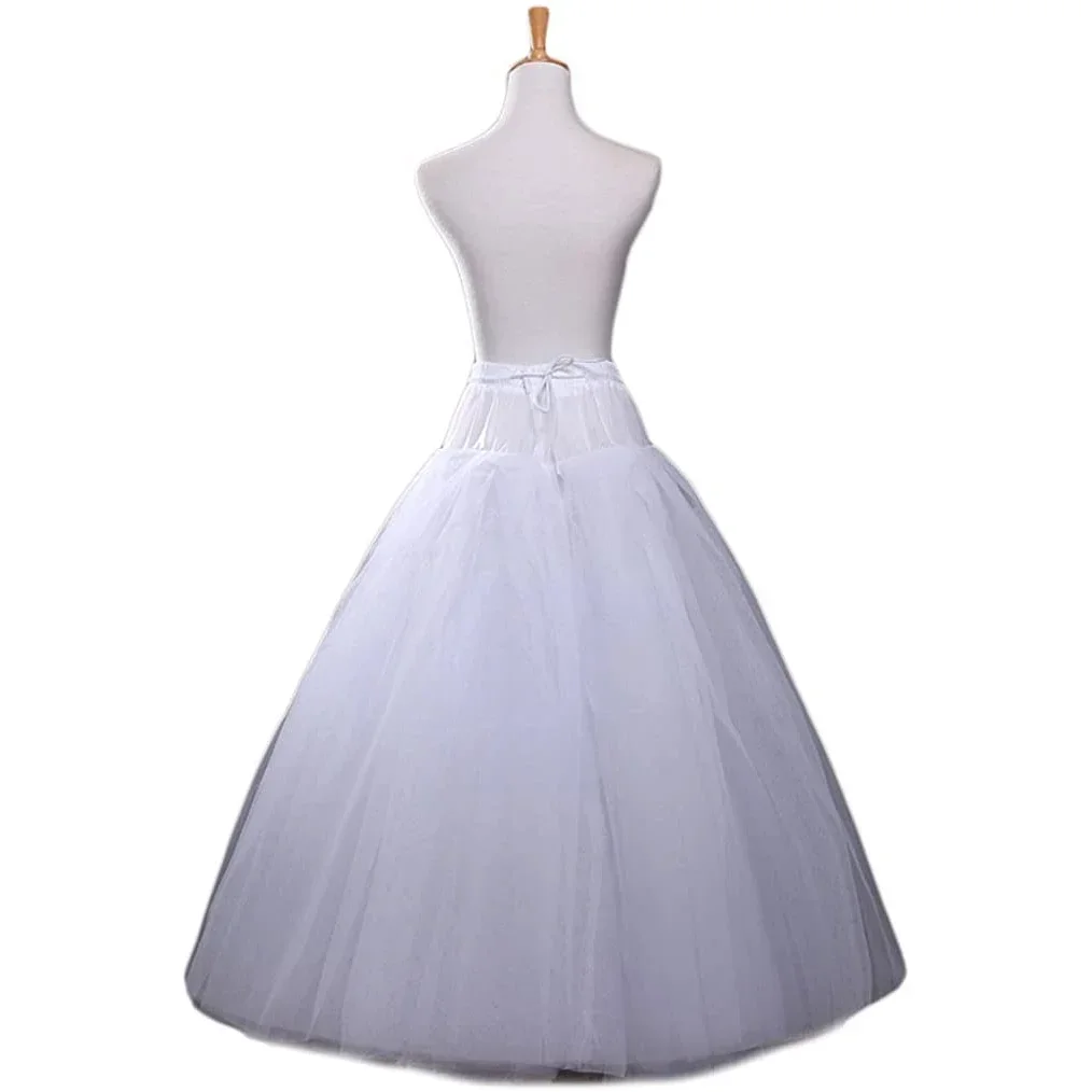 A-Linie Günstige Hoopless Lange Ballkleid Petticoat Krinoline Unterrock Slips für Hochzeitskleid