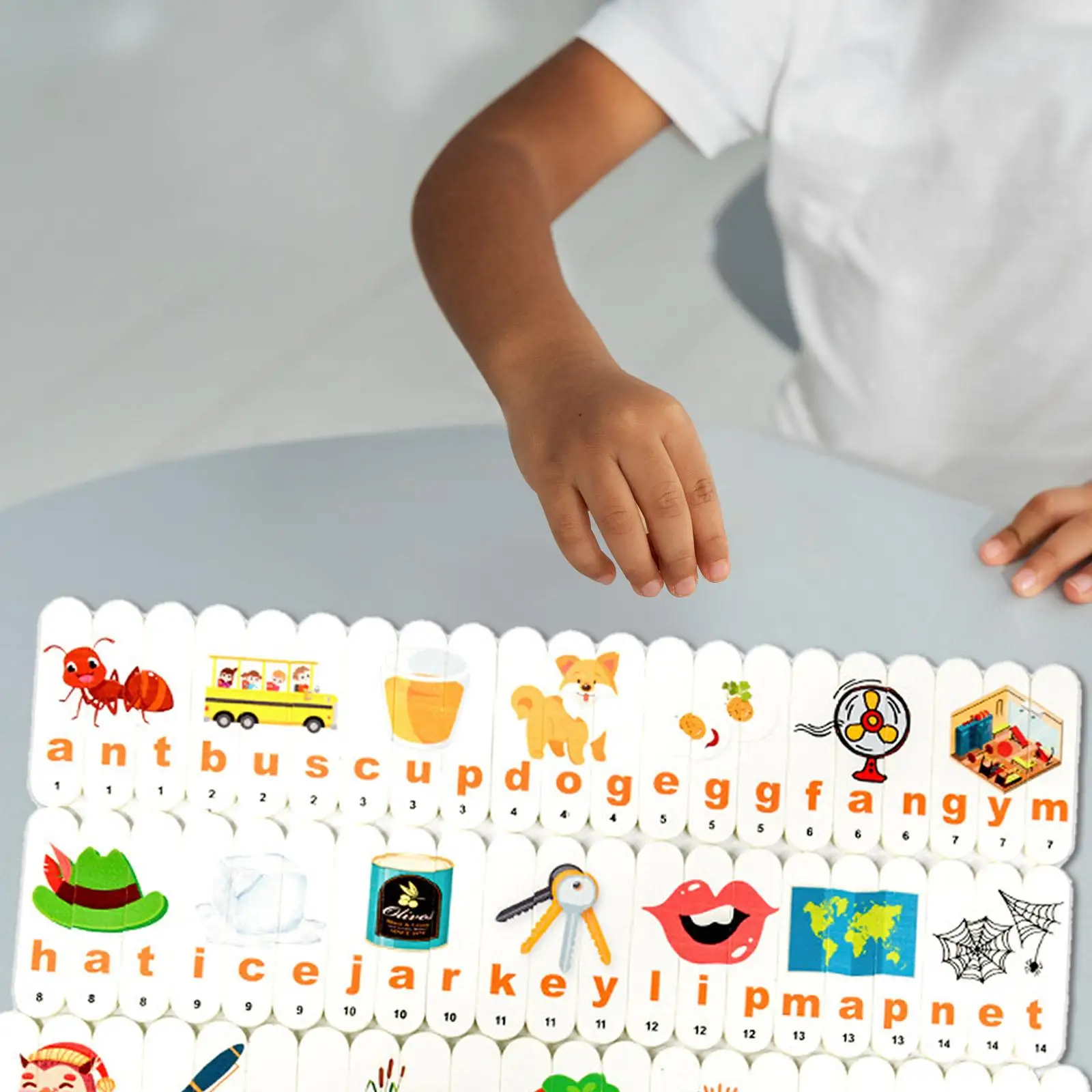 Jogo de cartas correspondente alfabeto ortografia jogo e feitiço divertido brinquedo sensorial blocos de madeira de motor fino para 4-6 anos de idade festa em casa