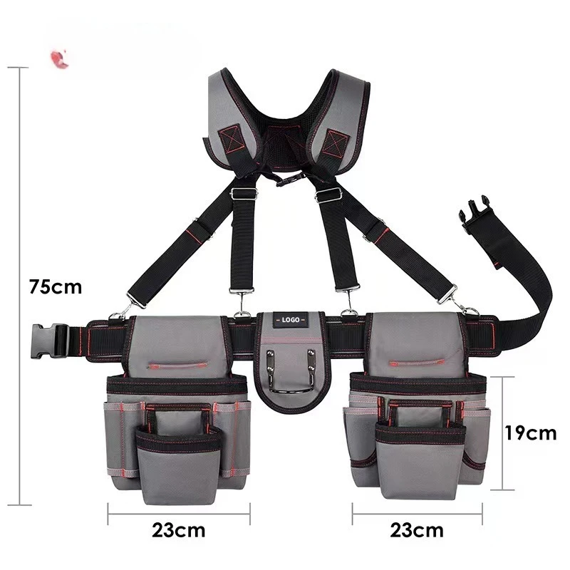 Multifunctional Equipment Electric Special Strap Waist Bag Combined Oxford Strong and Wear-resistant Shoulder-free Tool Waist