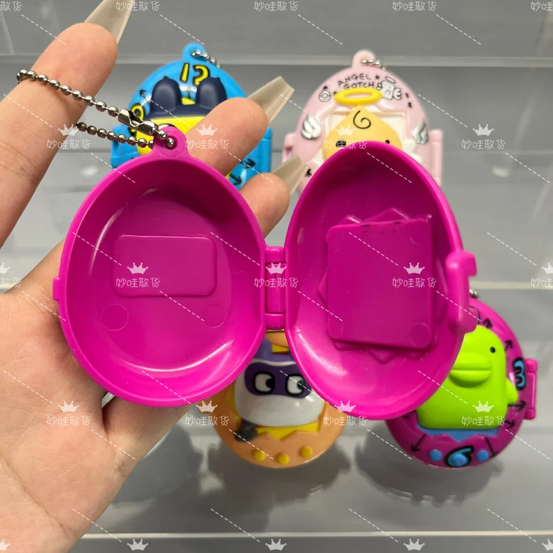 In Stock Bandai Tamagotchi Storage Box Charm Set P1 P2 Hanging Collecton Decorations Keychains Ornaments Model Toy Gifts