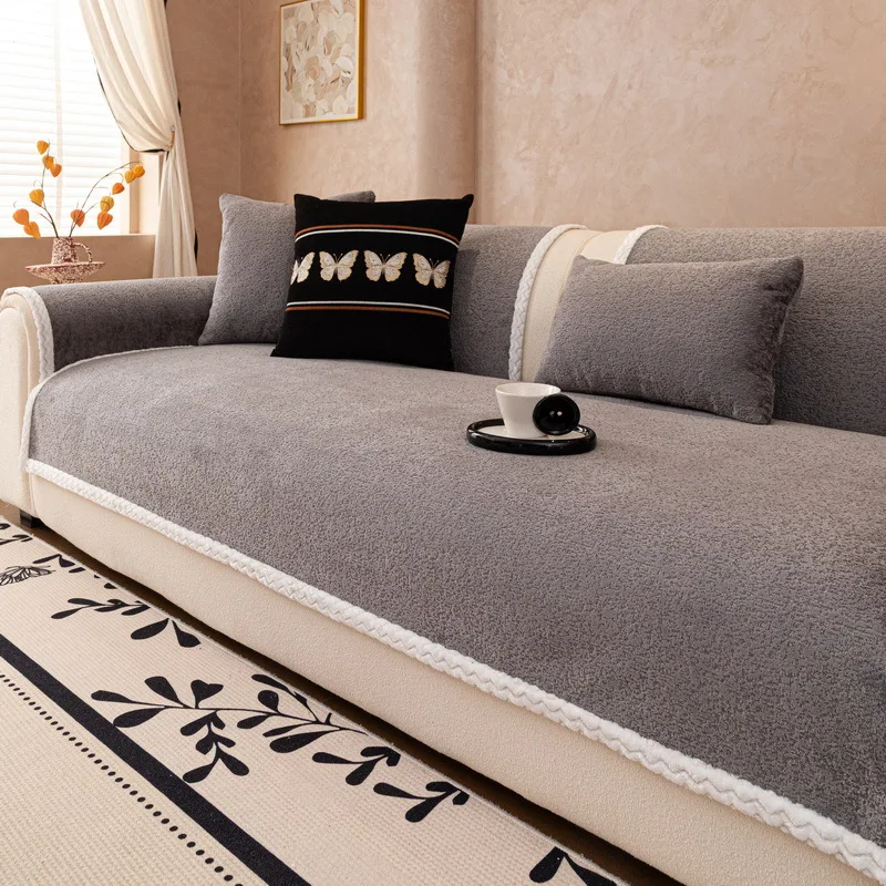 

1PC Chenille Sofa Seat Covers for Living Room Universal Sofa Pad Slipcovers Non-slip Corner Couch Cushion Mats Home Decor 방석쿠션