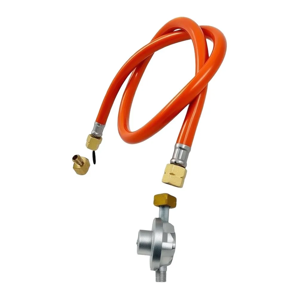 Pressure Reducer with 1.5m Hose for Gas Appliances Including Grills Ovens Water Heaters Broilers and Outdoor Cooking Stations