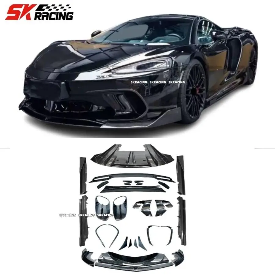 Dry Carbon Fiber For McLaren GT 2019-2023 Front Rear Bumper Side Skirt Spoiler Wing Body Kits