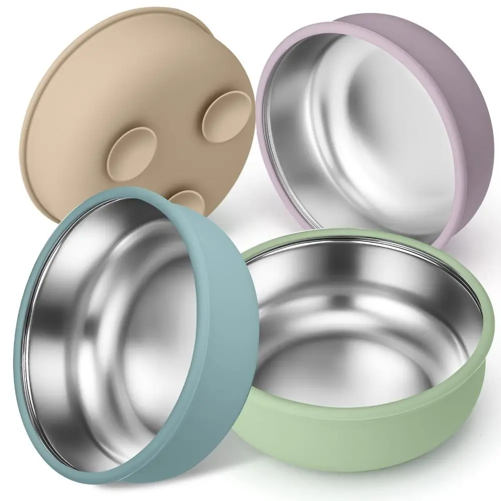 

Силиконовые детские миски со съемным корпусом, детские присоски из нержавеющей стали 304, небьющиеся термостойкие детские тарелки