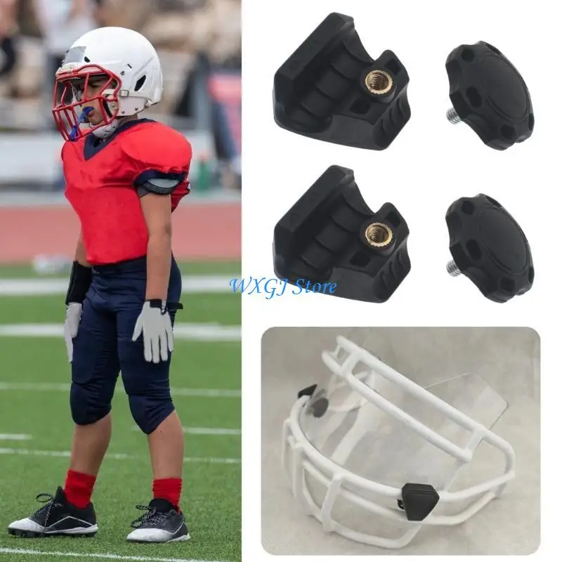 37JE 2Pcs Football Helmets Clips Helmets Screws Fasteners Football Visors Clip Football Helmets Accessories Easy to install