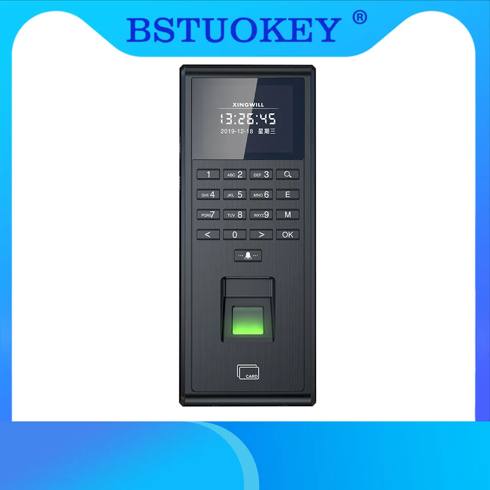 

125Khz RFID Biometric Fingerprint Time Attendance Access Control Keypad Electronic USB Time Clock Recorder Time Attendance TCP