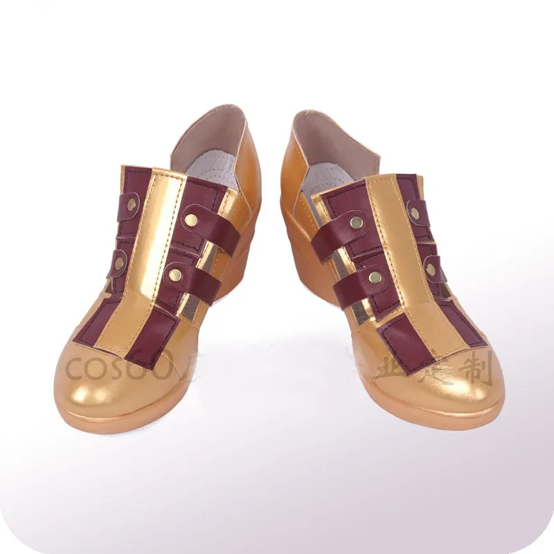 アニメワンダーコスプレ女性の靴ダイアナコスプレ靴ブーツ革 Pu レザーバトルスーツの靴