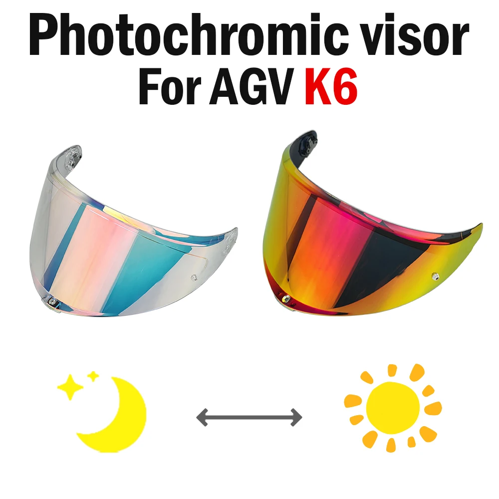 Visera fotocromática para casco de motocicleta, accesorios para AGV K6, cool thing