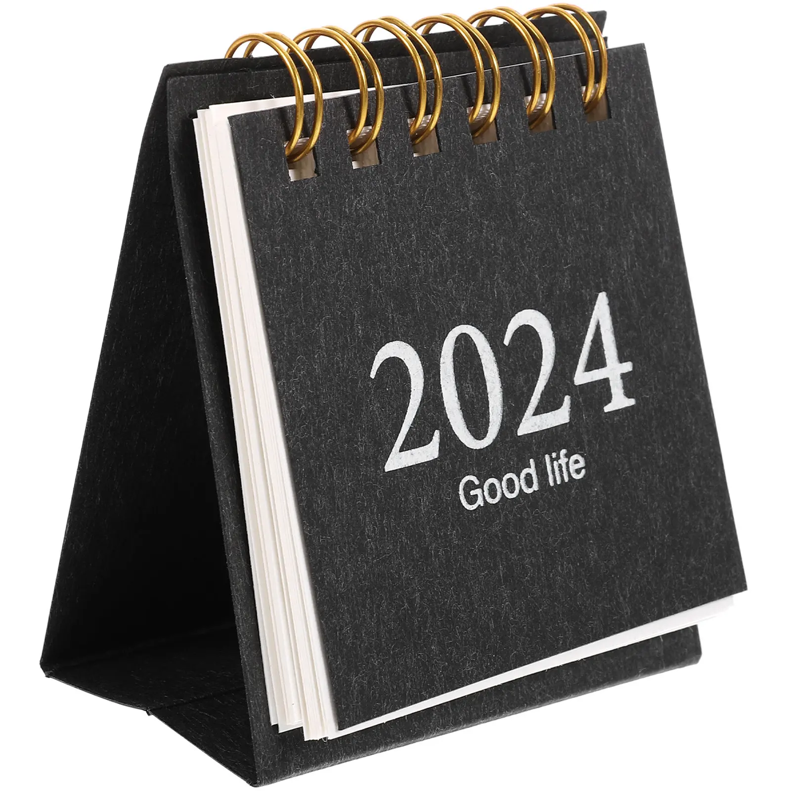 

Small Standing Coil Desk Calendar 2024 Desktop Organizer Monthly Schedule Planner Decorative Office Table Accessory