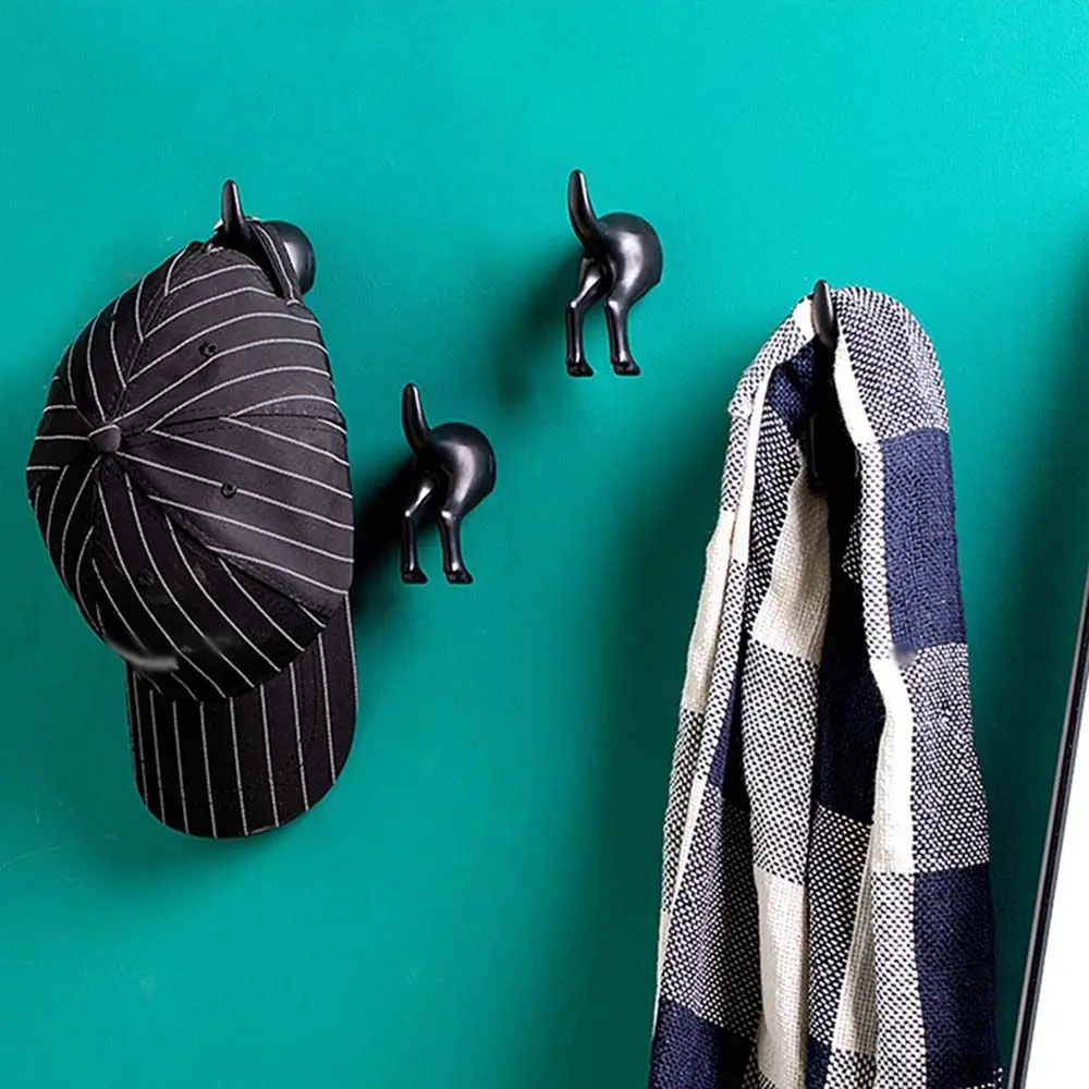 Dog Tail Kitchen Self Adhesive Clothes Toliet Key Key Holder Storage Rack Hanger Wall Mounted