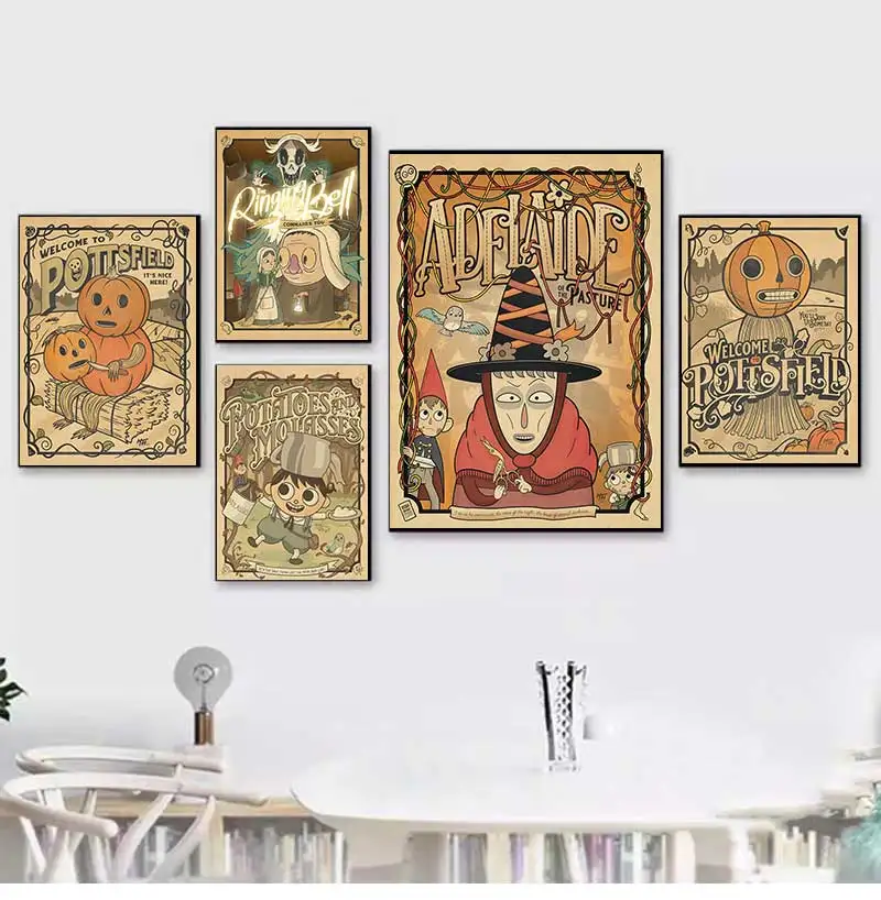 Over The Garden Wall Classic Movie Poster Thriller Anime Canvas Painting Art Picture for Living Room Home Decoration Mural