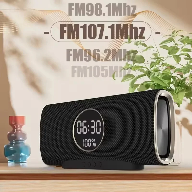 Wireless Bluetooth Speakers FM Radio New Multifunctional Intelligent Sound Box Desktop Clock Alarm Clock Built-in White Noise