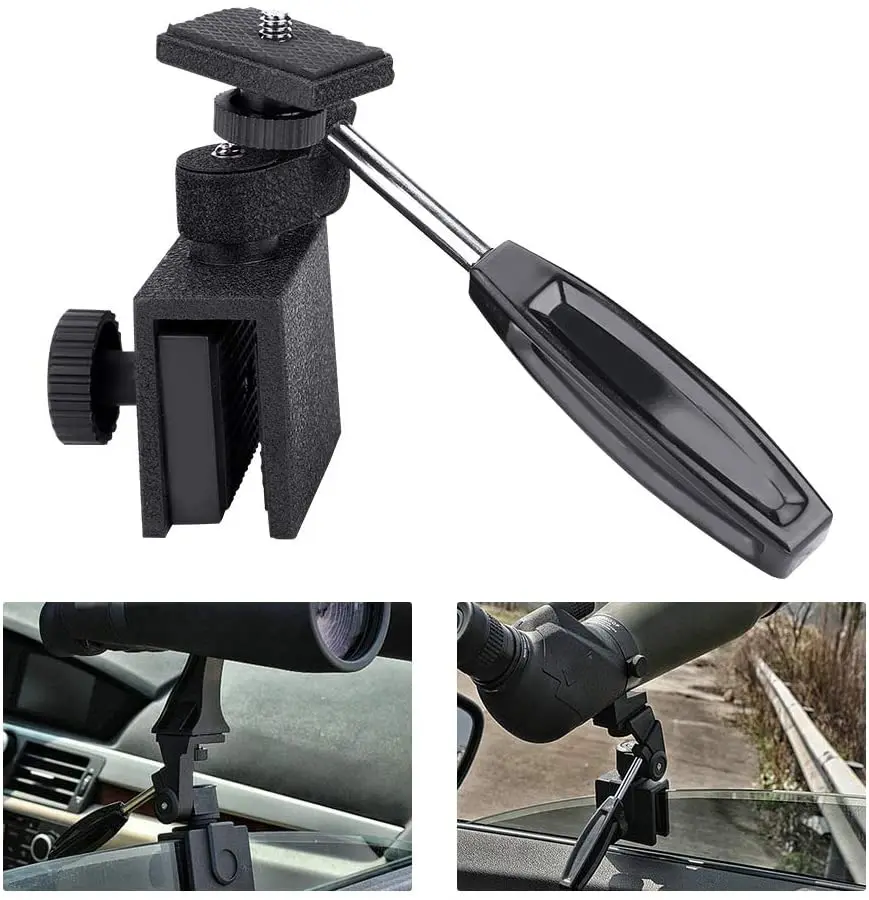 TONTUBE Car Window Mount  Adjustable  Aluminum Clamp Holder  1/4