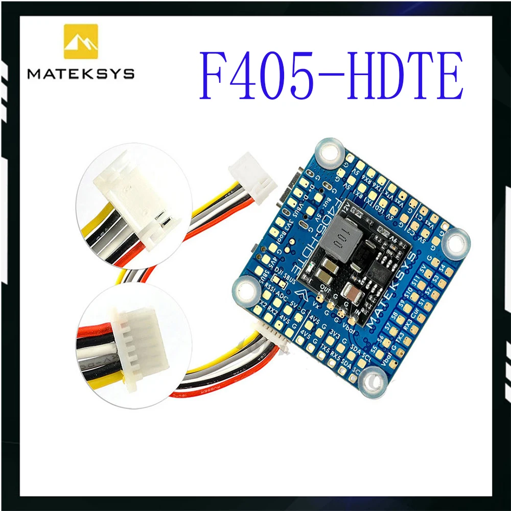 MATEK F405-HDTE F4 Flight Controller STM32F405 Built-in Dual BEC OSD Blackbox 3~12S LiPo 30X30mm for FPV Drone instead F722-HD