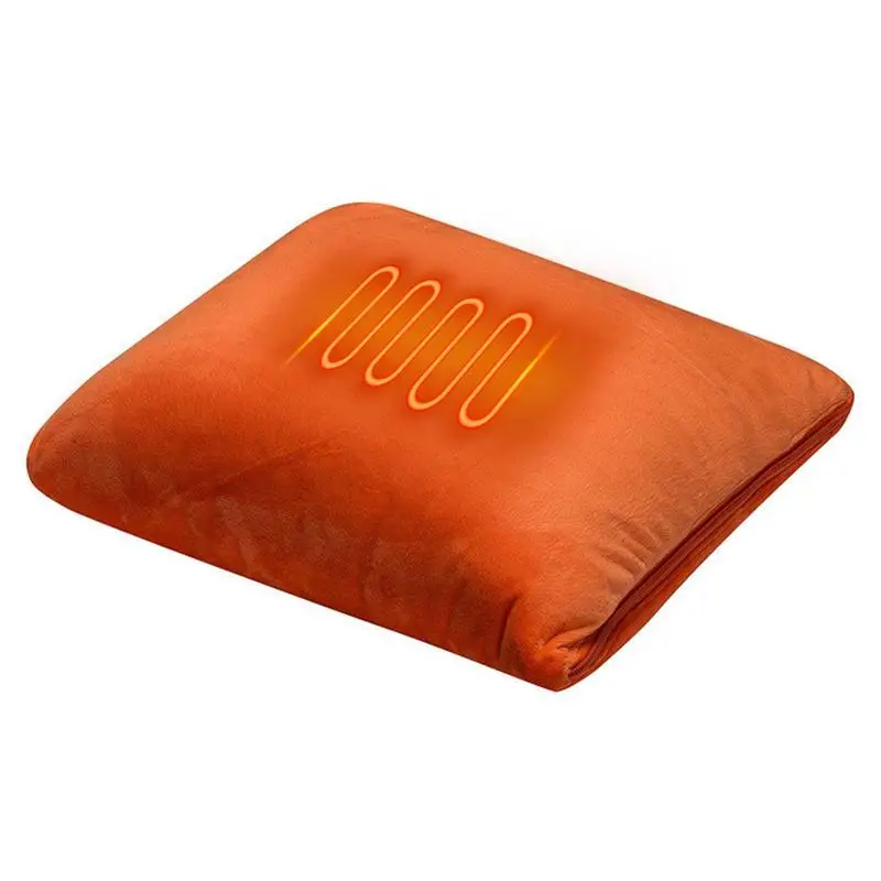 

Electric Heated Blanket Electric Heating Pillow Blanket Reusable Soft Warming Plush Electric Lap Blanket For Living Room Bedroom