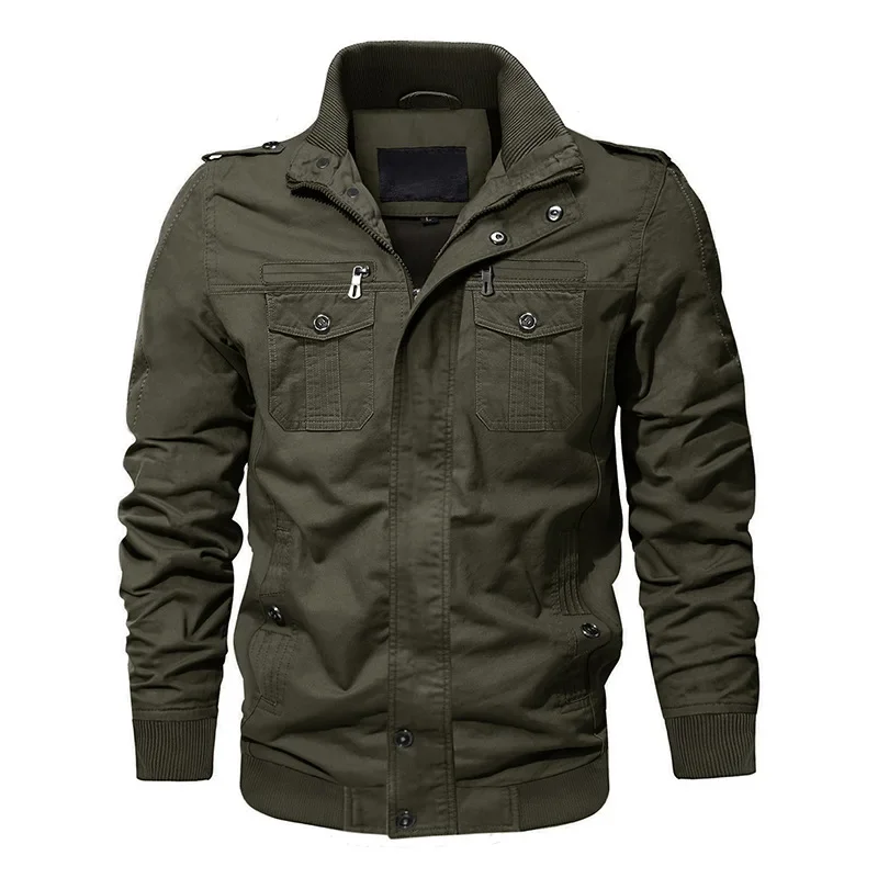 2026 Spring and Autumn Men  Jackets  Warm Casual Coats Balck Jackets High Quality Male Multi-pocket Cargo Jackets and Coats 6XL
