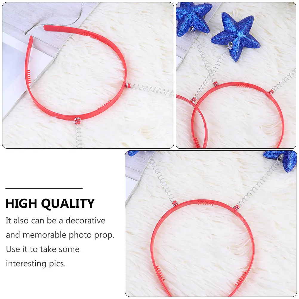 

Набор из 8 ободков для волос с пентаграммой и пайетками, звездные головные уборы для дня рождения, выпускного вечера, косплея