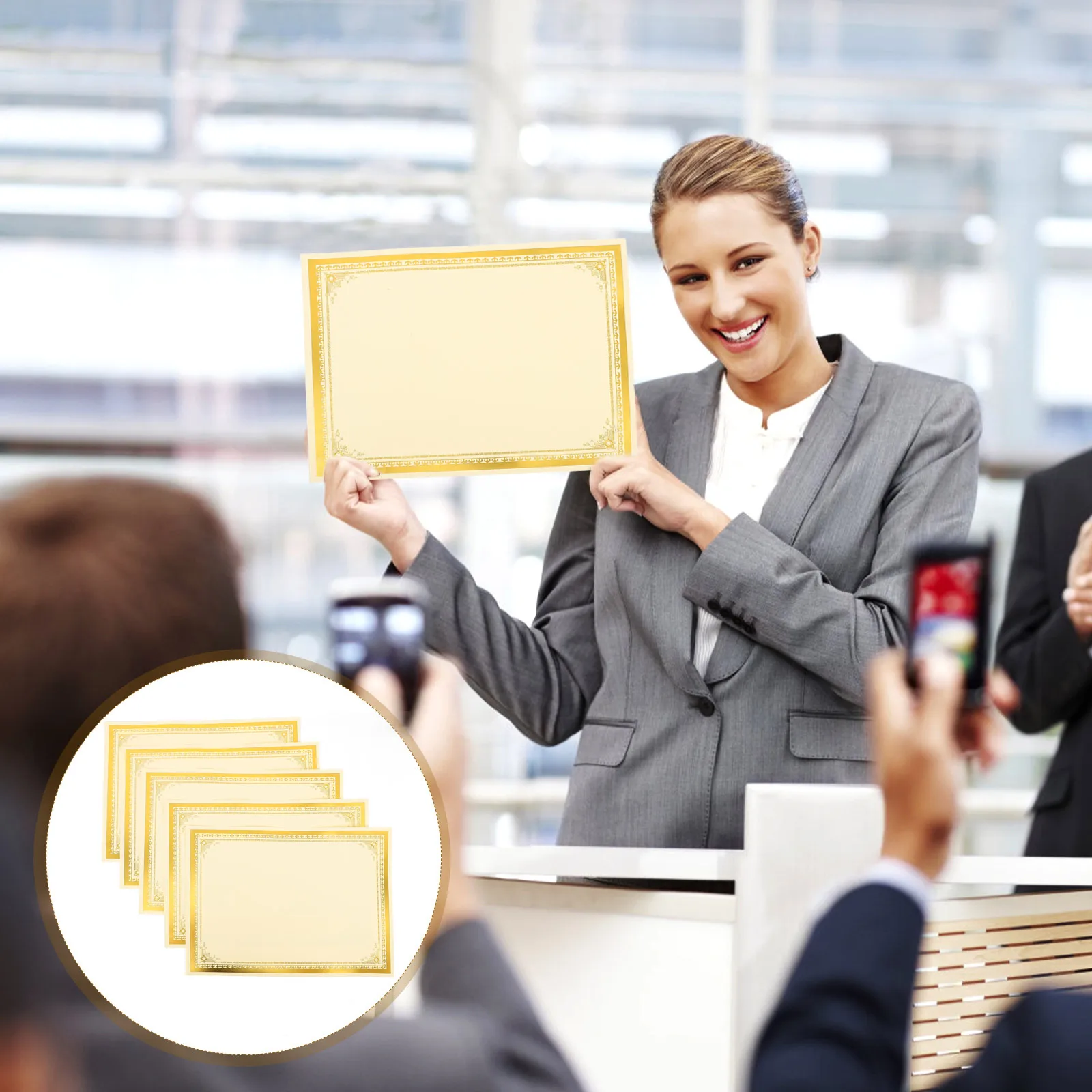 

10Pcs Blank Certificate Paper Inner Sheets Printable for Employee Recognition Academic Awards Certificates Award Certificate