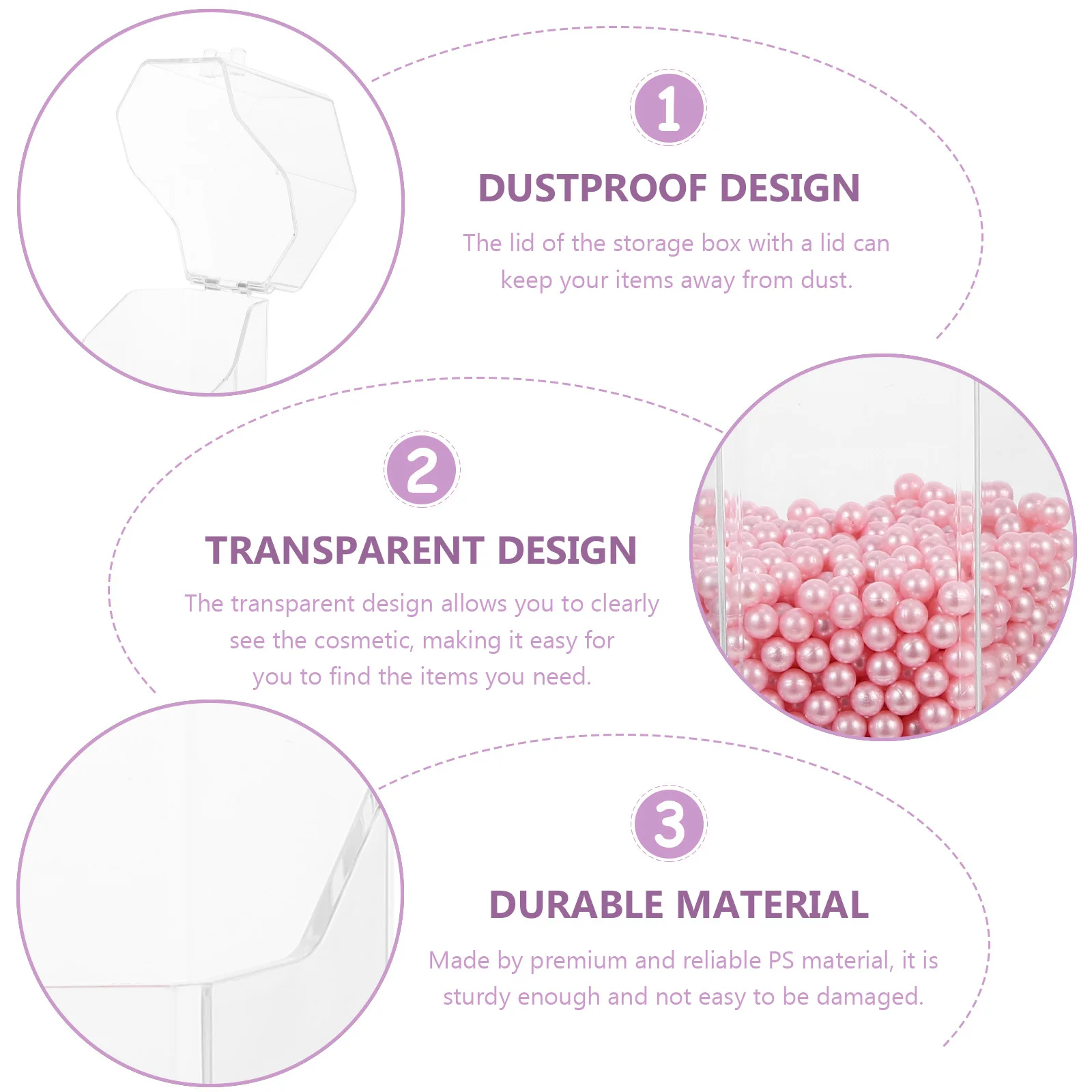 Transparenter Make-up-Pinselhalter, stabiler Organizer mit Deckel für Eyeliner, Bleistifte, Kosmetik, Werkzeuge, Make-up-Pinselhalter